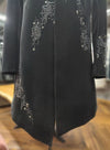 Luxury bespoke Black Velvet Indo Western showcasing intricate hand embroidery for elite gentlemen wedding wear by BharatPlaza