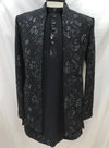 Rich black embroidered Jacket Jodhpuri for groom and fathers at grand Dubai destination weddings