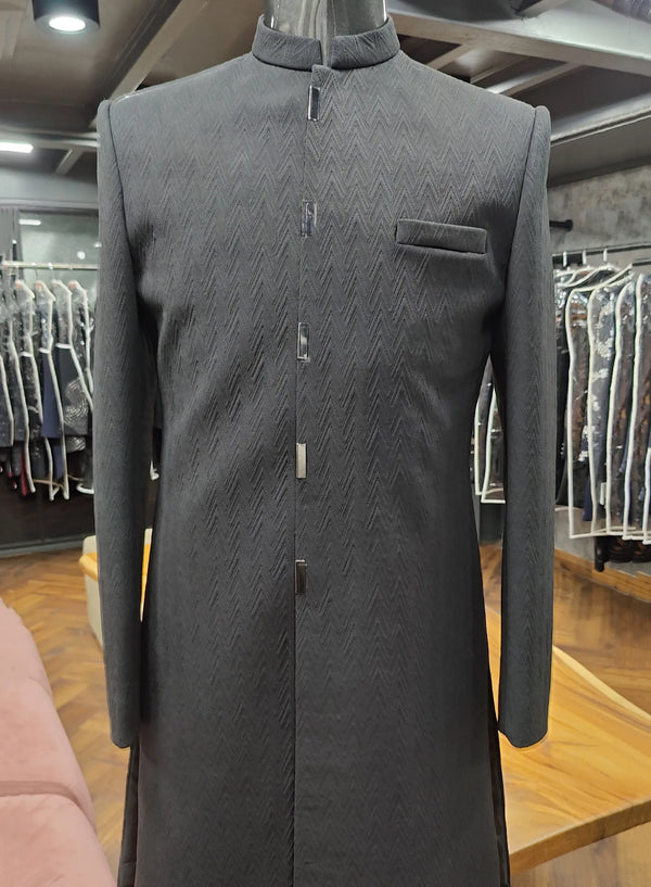 Rich Elegant Black Indo Western Suit for Cousins in Chicago, USA | BharatPlaza