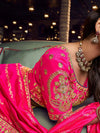 Fuchsia Pink & Mustard Banarasi Silk Royal Lehenga Choli
