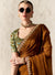 Designer Brown Tissue Organza Saree with Embroidery and Zardosi