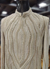 Closer Image Of Handcrafted Ivory Wedding Indo-Western in New York, USA | BharatPlaza