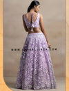 Pastel lavender rainbow sequins bridesmaid lehenga for young women and Indian weddings Manchester