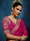 Magenta Fancy Fabric Saree – Designer Party Wear