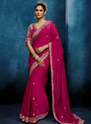 Magenta Fancy Fabric Saree – Designer Party Wear