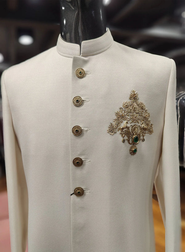 Designer Thai Silk Wedding Jodhpuri Suit For Grooms' Friends in Dallas, USA | BharatPlaza