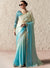 Luxury Light Blue Tissue Organza Saree in Malaysia