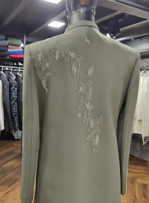Original Live Luxury Sage Green Groomsmen Indo-Western in Melbourne, Australia | BharatPlaza