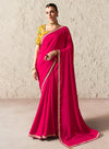 Pink Tissue Organza Party Wear Saree for Wedding Guest in New Zealand