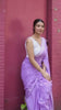 Lavender printed cotton saree with blouse piece modern ethnic saree for girls and women BharatPlaza 