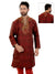 SKBLL1013 Maroon Self Brocade Kurta Pyjama