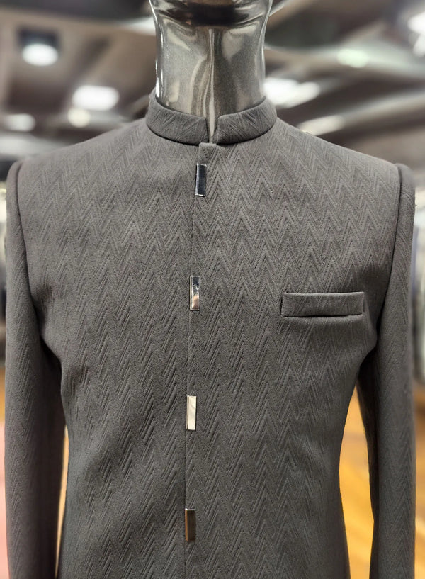 Statement Black Reception Indo-Western Suit for Friends in Texas, USA | BharatPlaza